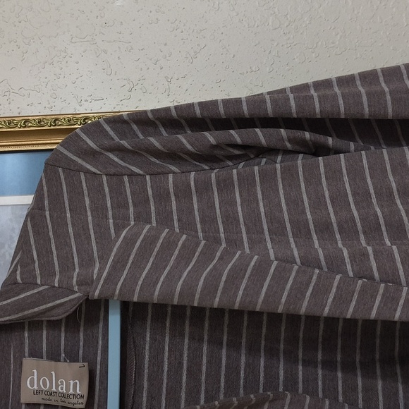 Anthropology Dolan Charcoal Striped Blazer Jacket Career Contemporary Sweater - Picture 9 of 13